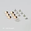ABS-Pyramidennieten, Spikes für Schuh-, Taschen- und Kleidungsdekoration, 6 x 6 x 4,5 mm, 8 x 8 x 5,5 mm, 10 x 10 x 6,8 mm