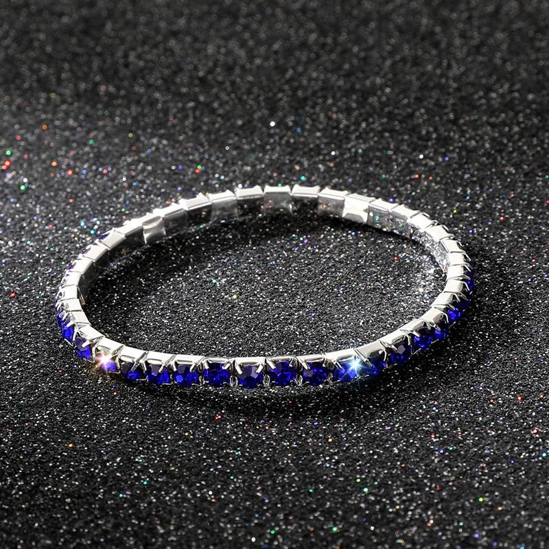 Jewelry Full Diamond Single Row Elastic Bracelet Bridal Versatile Rhinestone Bracelet Claw Chain Diamond Bracelet