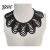 Stylish Statement Piece Faux Pearl Bib Necklace Hollow Design Choker