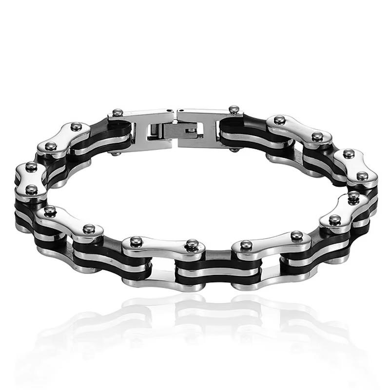 Punk Rock Biker 316L Roestvrij Staal Heren Armband Mode Sieraden Fiets Fietsketting Sieraden Pulsera Hombre Acero Inoxidable