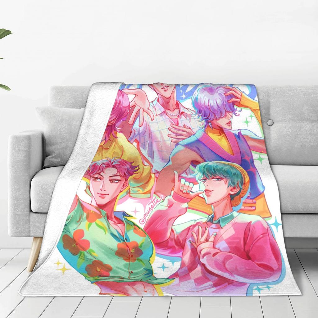 KPOP DEMON HUNTERS Saja Boys Jinu Blanket  Soft Warm Novelty Plush Throw Blanket For Children Outdoor Flannel Bedspread Cover