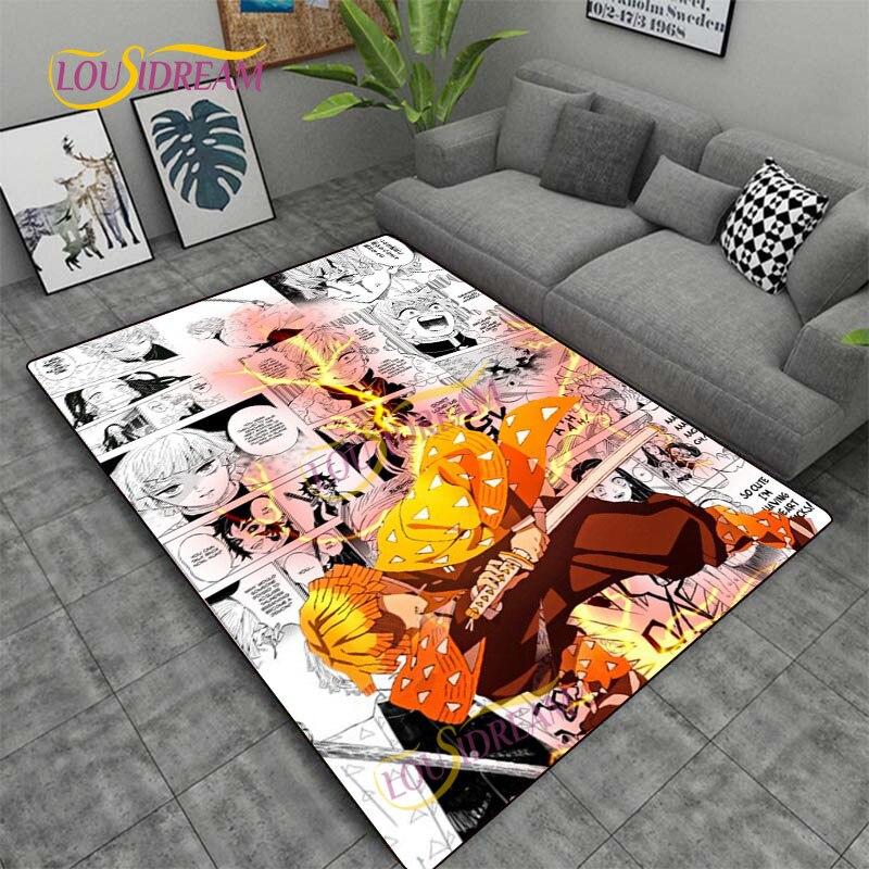 Demon Slayer Japan Cartoon Rug Kitchen Mat Bedroom Door Rug Living Room Carpet Children Game Soft Mat