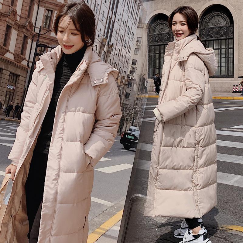 Winter new hooded thickened large size bread clothes cotton-padded women, hooded long knee-length women's cotton-padded jackets