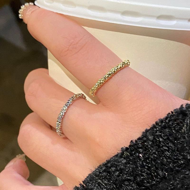 High-end Matte Plain Ring for Women: Chic Japanese & Korean Design, Stylish Index or Pinky Accessory, Trendy 2026 Style