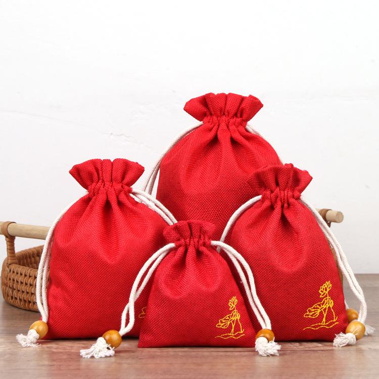 Custom Cotton Linen Drawstring Pouch: Small Cup, Jewelry, Storage, Brocade, Cultural Relic, or Bead Tray Bag