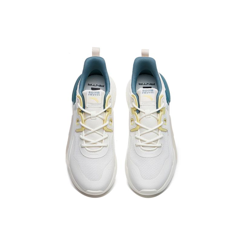 Anta Rubik's Cube Cushioning Wear-Resistant Low-Top Casual Shoes Men's White Beige Gray Sneakers