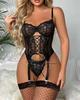 Fancy Lace Sexy Lingerie Set Women's Sexy Underwear g-String Garter  Skirt Ensemble Outfits Erotic Bra Set Erotic Underwear