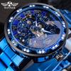 WINNER Transparent Mode Leuchtende Getriebe Bewegung Royal Design Männer Top Marke Luxus Männliche Mechanische Skeleton Armbanduhr