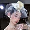 White Flower Bride Headdress French Style Hair Jewelry Bridal Headwear  Photography Accessories