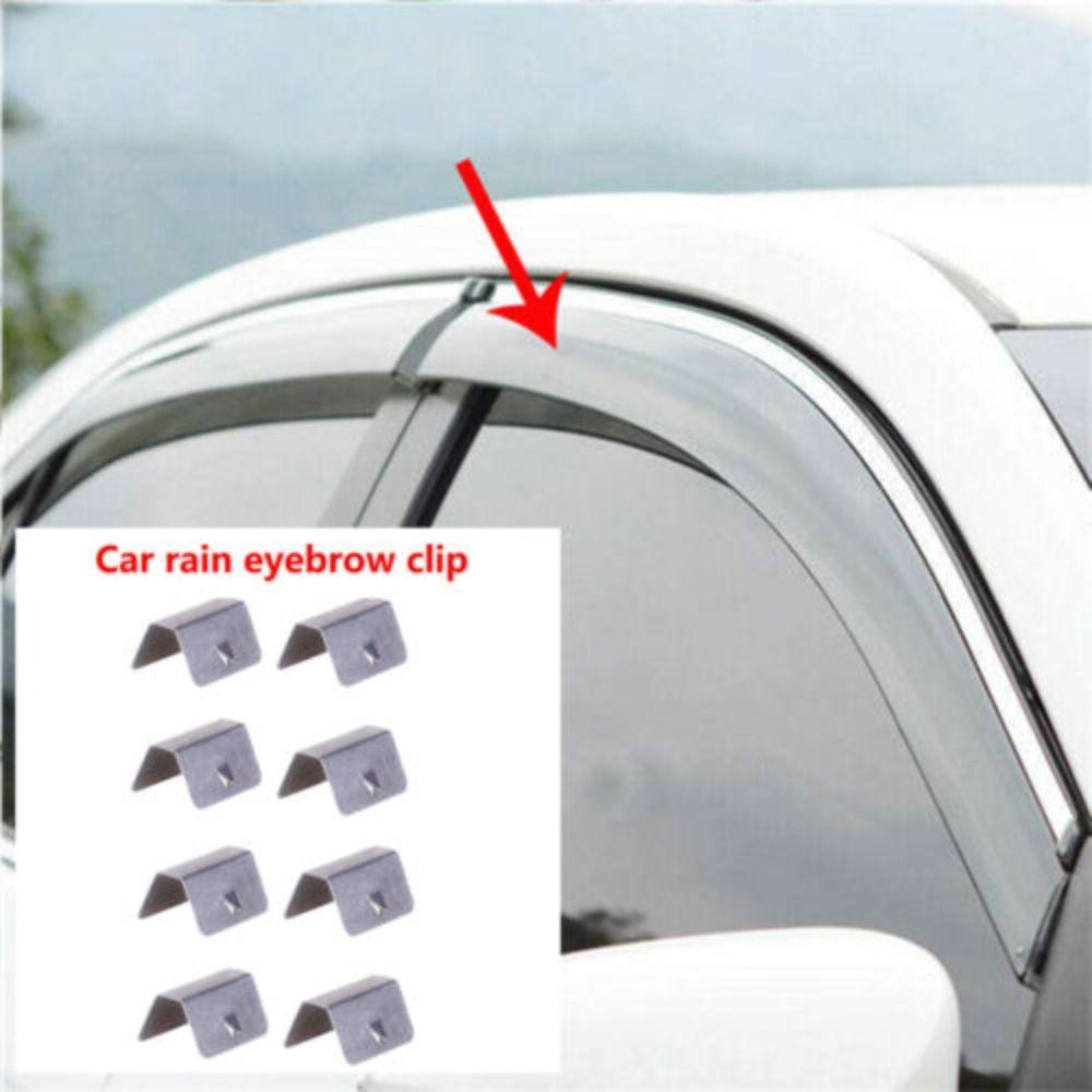 10PCS Glass Clip Wind Deflector Clips Stainless Steel Rain Eyebrow Clips for HEKO/SNED/G3