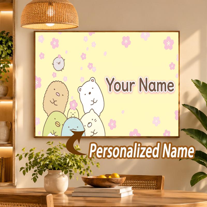 Custom Name Sumikko Gurashi 5D Diamond Painting Personalized Full Drill Diamond Art Kit Gift