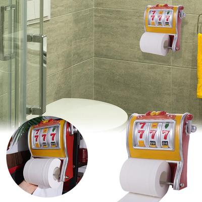 Fun Wall-Mounted Paper Holder Slot Machine Tissue Shelf Toilet Roll Holder  Bathroom