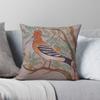 Egyptian Hoopoe Acacia Tree Square Pillowcase Polyester Linen Velvet Printed Zip Decor Car Cushion Case