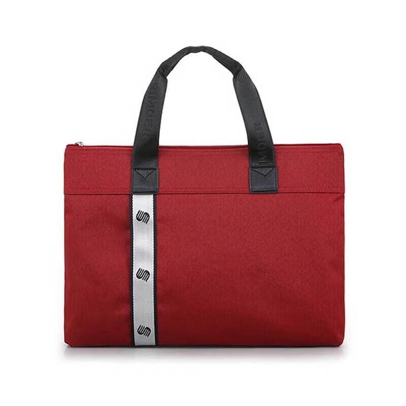 Smoll 8136 Red Business Casual Waterproof Leather Briefcase Laptop Bag