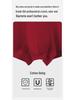 Duoduomian Men's Red Cotton Lycra Boxer Briefs 3-Pack