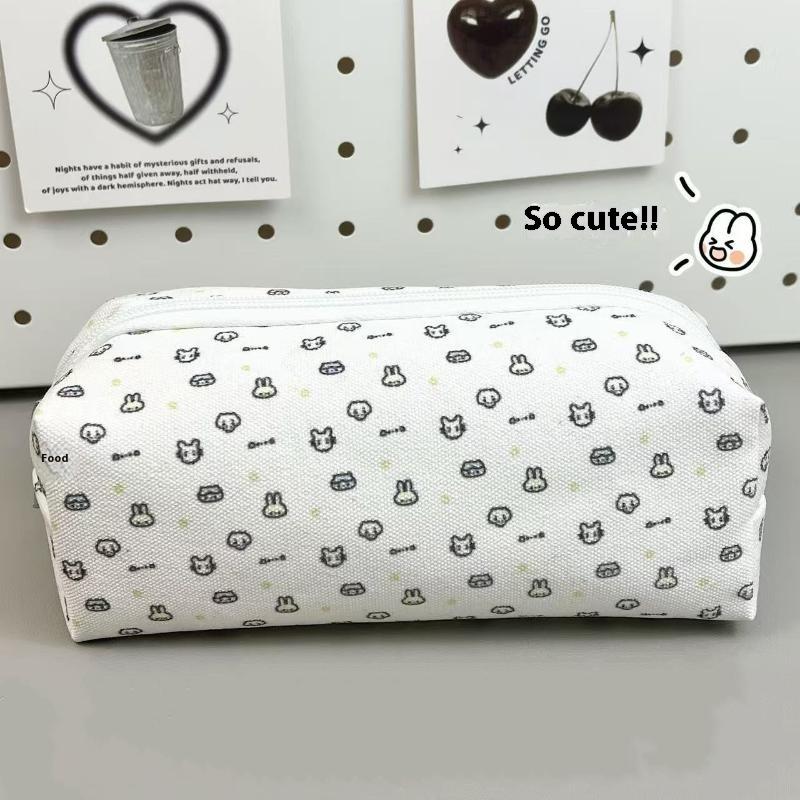 Cute Bow Pencil Box Cartoon Cat Large Capacity Pencil Case Multifunctional Storage Bag School Office Stationery Student Gifts