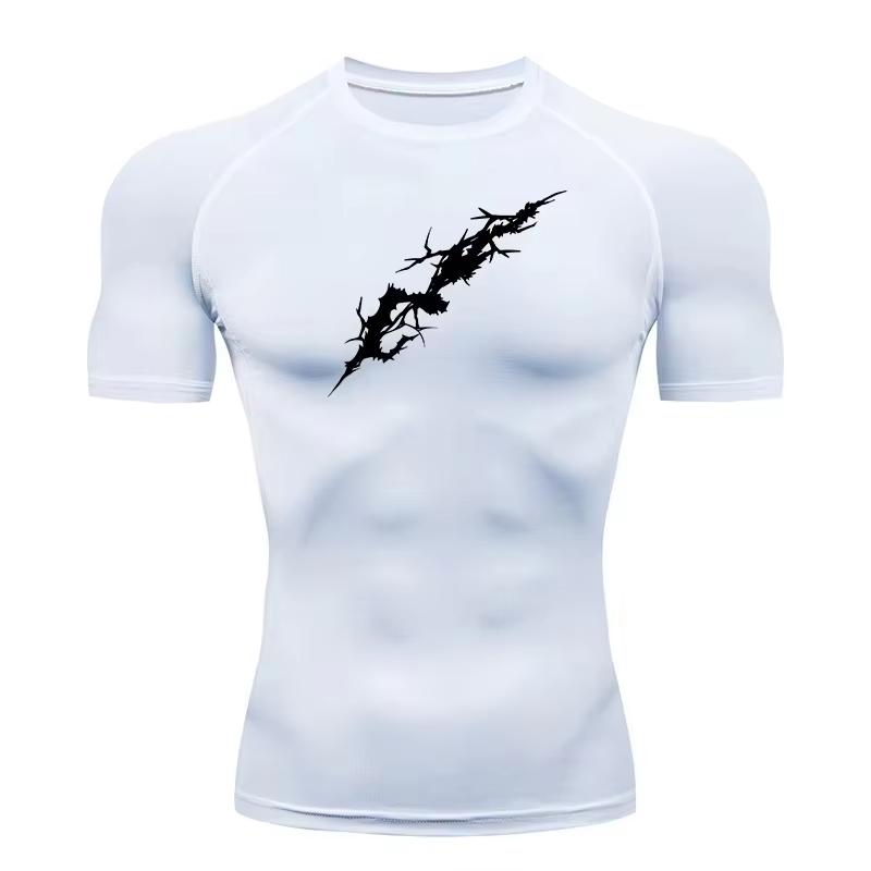 Men's Tight Fitting Suitable for Gym Training and Running Quick Drying  Sweat-Absorbent Sports Long and Short Sleeve High Elasticity Tee Top