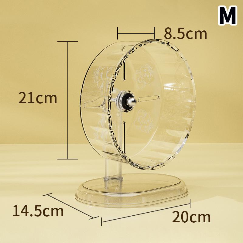 Kołowrotek dla chomika Kołowrotek do ćwiczeń dla chomika Akrylowy Przezroczysty Zapobiegający poślizgowi Wszechstronny Łatwy do czyszczenia Ze stojakiem do klatki chomika