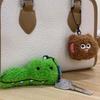2pcs/set Chick Crocodile Key Ring Soft Friends Bag Charm  Car Key Accessories