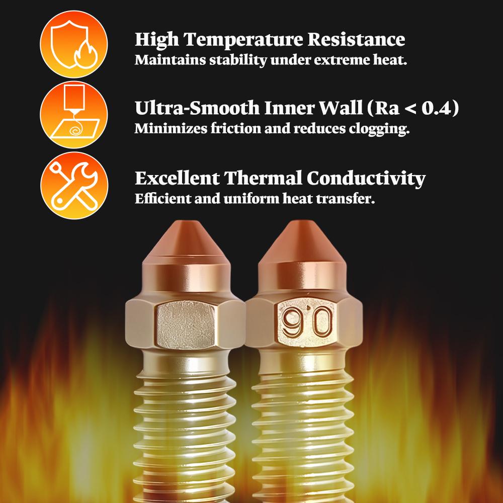 1-10PCS For Elegoo Centauri Carbon/CC2 Bimetallic Nozzle Ceramic Hotend For Centauri Carbon 3D Printer Upgrade Parts