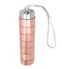Metal Weekly Travel Medicine Organizer Portable Waterproof 7 Days Aluminum Alloy Tablets Box with Lanyard Rose Gold