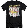 T-shirt A&E Designs Clue Coupe Ajustée Qui l'a Fait Noir