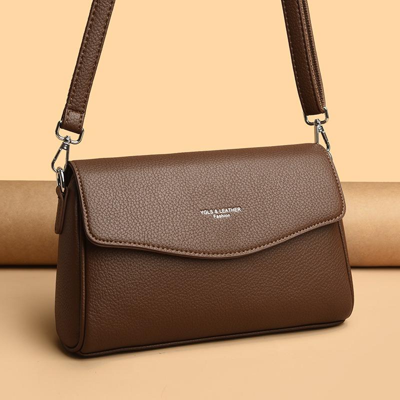 Fashion retro messenger women's bag, new wear-resistant medium mother bag, simple and atmospheric commuter hand shoulder bag