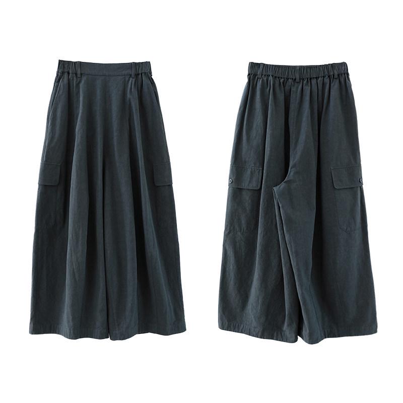 

2026 Petite Summer Slimming High-Waisted Wide-Leg Balloon Pants, Nine-Point Casual Curved Blade Silhouette XL