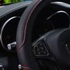Embossed potah volantu z PU kůže 14,5-15 palců kulatý bezrámový design pro všechna roční období Muži Ženy Auta