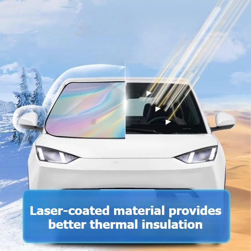 For Toyota bZ3X Car Front Window Sunshade Cover Laser Layer Heat Shield Cooling Folding Windscreen Visor Styling Accessories