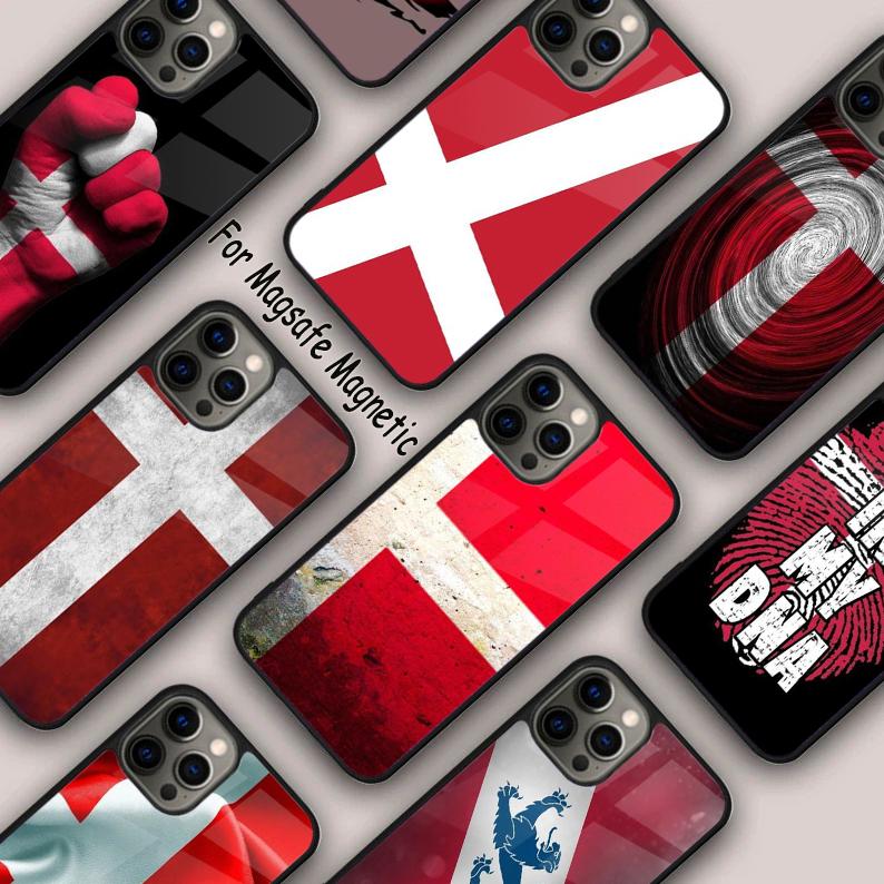Denmark Flag Phone Magnetic Phone Case For APPLE iPhone 17 Air 16 14 13 12 Pro Max 15 Plus Wireless Charge With MagSafe Cover