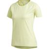 Solid Color Simple Outdoor Casual Sports Breathable Comfortable Short Sleeve T-Shirt Women Tops Light-Yellow FL5972