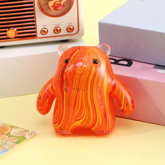 Bear Squeeze Toy Slow-Rising TPR Fidget for Stress Relief Soft Decompression Gadget for Students Adults Portable Novelty Gift for Anxiety