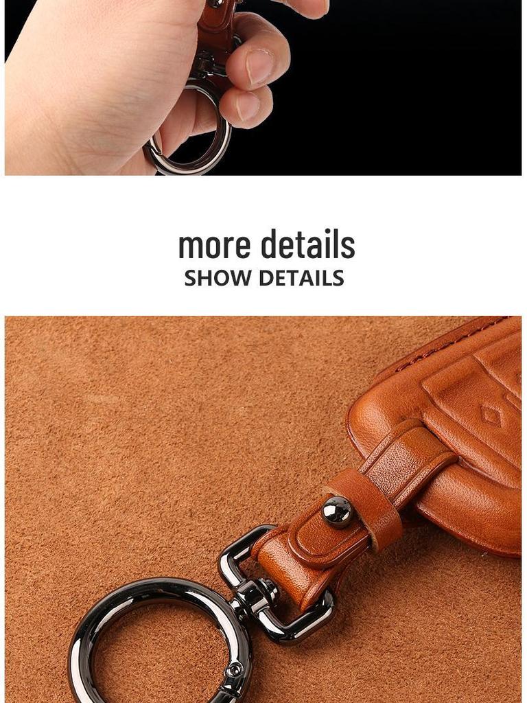 Genuine Leather Key Case for BMW 5 & 7 Series - Blade Key Compatible