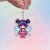 Cartoon Pixel Fairy Keychains for Accessories Bag Charm Stella Musa Tecna Magical Girl Fairies Keyrings Jewelry Friends Gifts