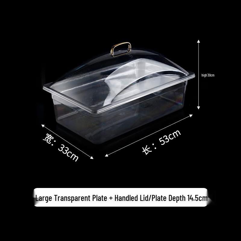 Acrylic Square Food Display Tray with Arched Lid