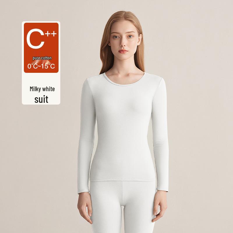 

«5A антибактериальный термобелье из хлопка Синьцзян – унисекс с круглым вырезом, чистый хлопок для осени/зимы» XXL (Women 130-140 lbs, Men 140-160 lbs)