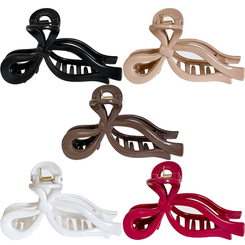 Solid Color Elastic Soft Silicone Hair Clip Fashionable and Elegant Shark Clip Hair Accessories