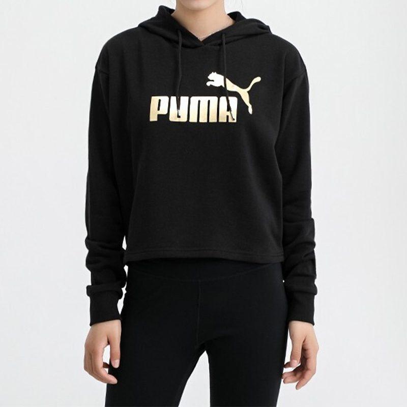 PUMA Sweatshirts Women's Black Hooded Moderate Regular 586922-56