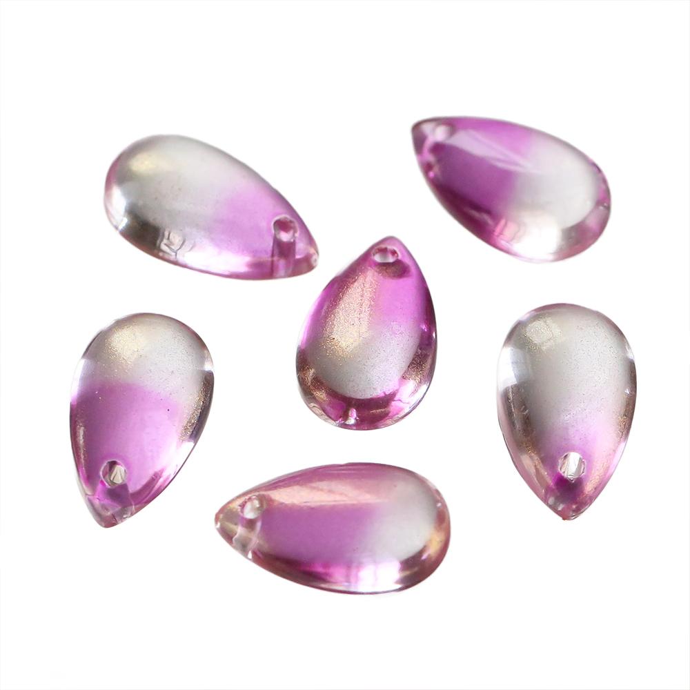 10pcs 8*14mm Water Drop Shaped Glass Pendants Czech Loose Spacer Beads For DIY Crafts Necklace Bracelet Charm Jewelry Making