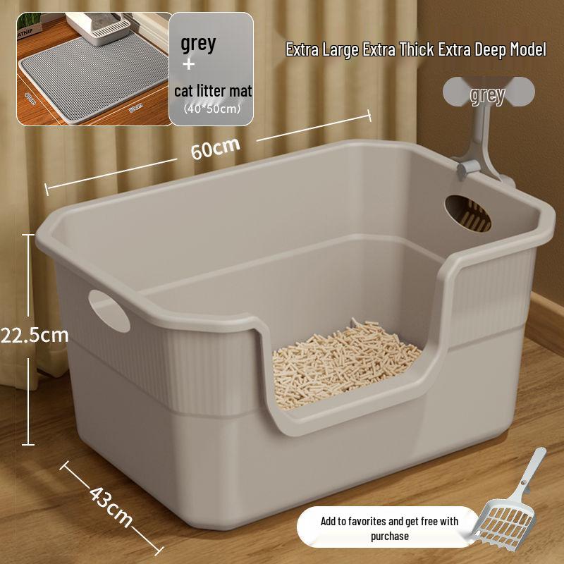 Kitten Litter Box: Low Entry, Semi-Enclosed, Small Size, Starter Kit for Cat Care