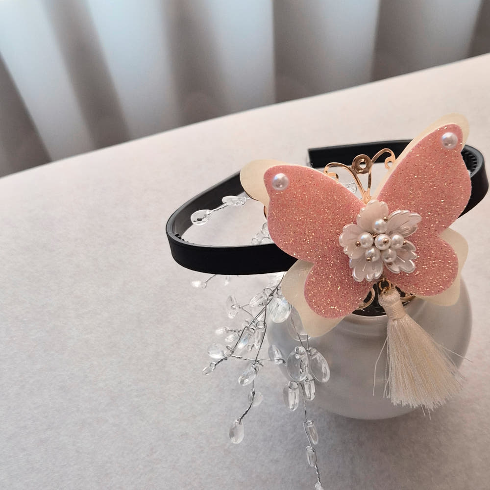 Korean Traditional Butterfly Hanbok Headband (Chuseok Kids Collection)