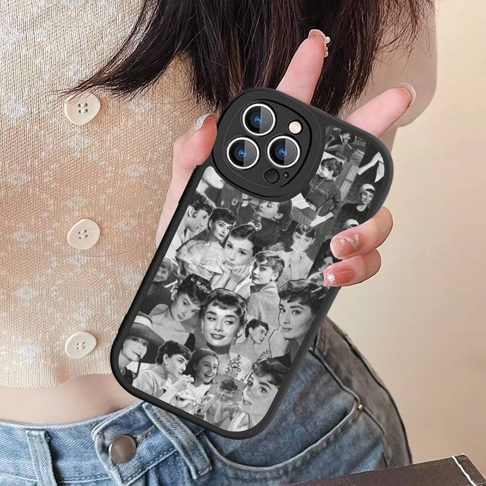 

Actress A-Audrey H-Hepburn Leather Phone Case For IPhone 16 15 14 13 12 11 Pro Max Plus Shockproof Cover iPhone 15pro max