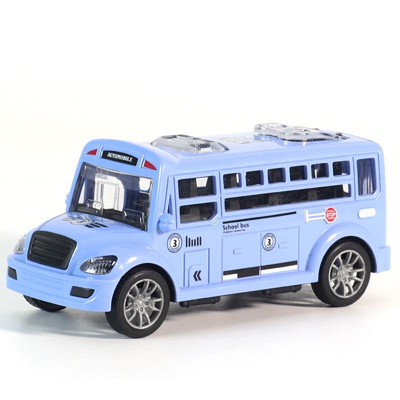 Bus Model School Toy Inertia Pull Back Mini Racing Car Children Educational Gift