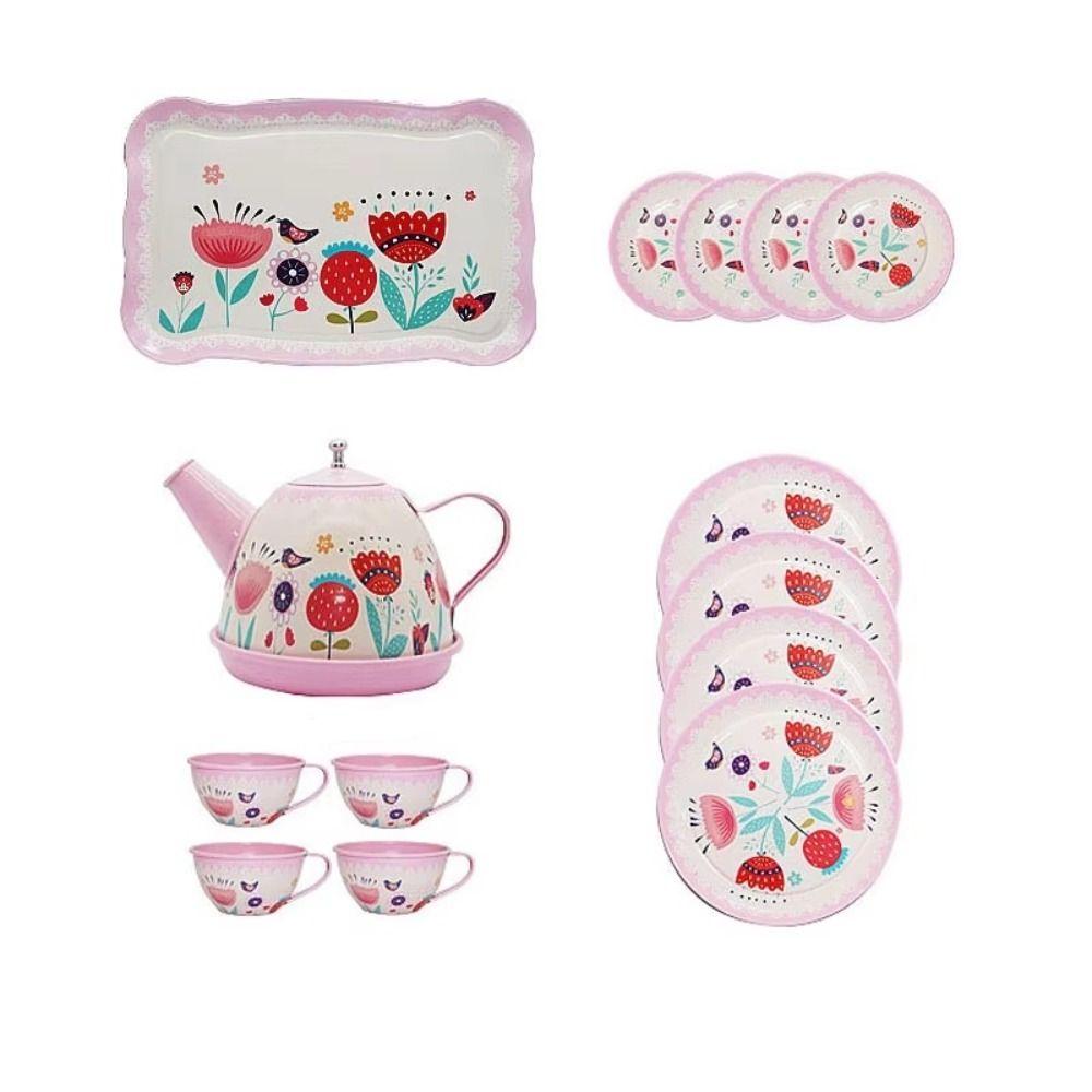 Metal Material Teapot Kitchen Toy Role Play Afternoon Tea Pretend Play  Boys Girls