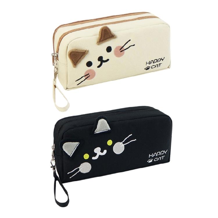 High Capacity Pencil Case 22x10cm Large Compartment Pencil Holder Organizers Travel Makeup Bag for School Office Supplie