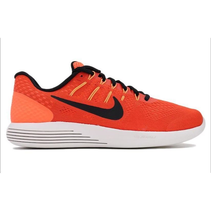 Nike Lunarglide 8 Comfortable Versatile Durable Low-Top Casual Running Shoes Men Sneakers Orange Black White 843725-802
