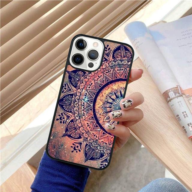 Mandala flower Pattern Coque Shell For iPhone 17 Air 15 16 14 13 12 Pro Max 11 Pro Max Plus Phone Case Cover