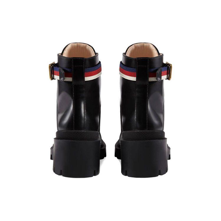 Gucci Wmns Sylvie Web 55mm Ankle Boot 'Black Mystic White Red' Women's 481156 DKS30 1159