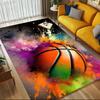 Basketball Colors Crystal Velvet Office Chair Mat Area Rug - Non-Slip, Floor Mat, Office Desk Chair Rugs,Christmas Gift-1106207